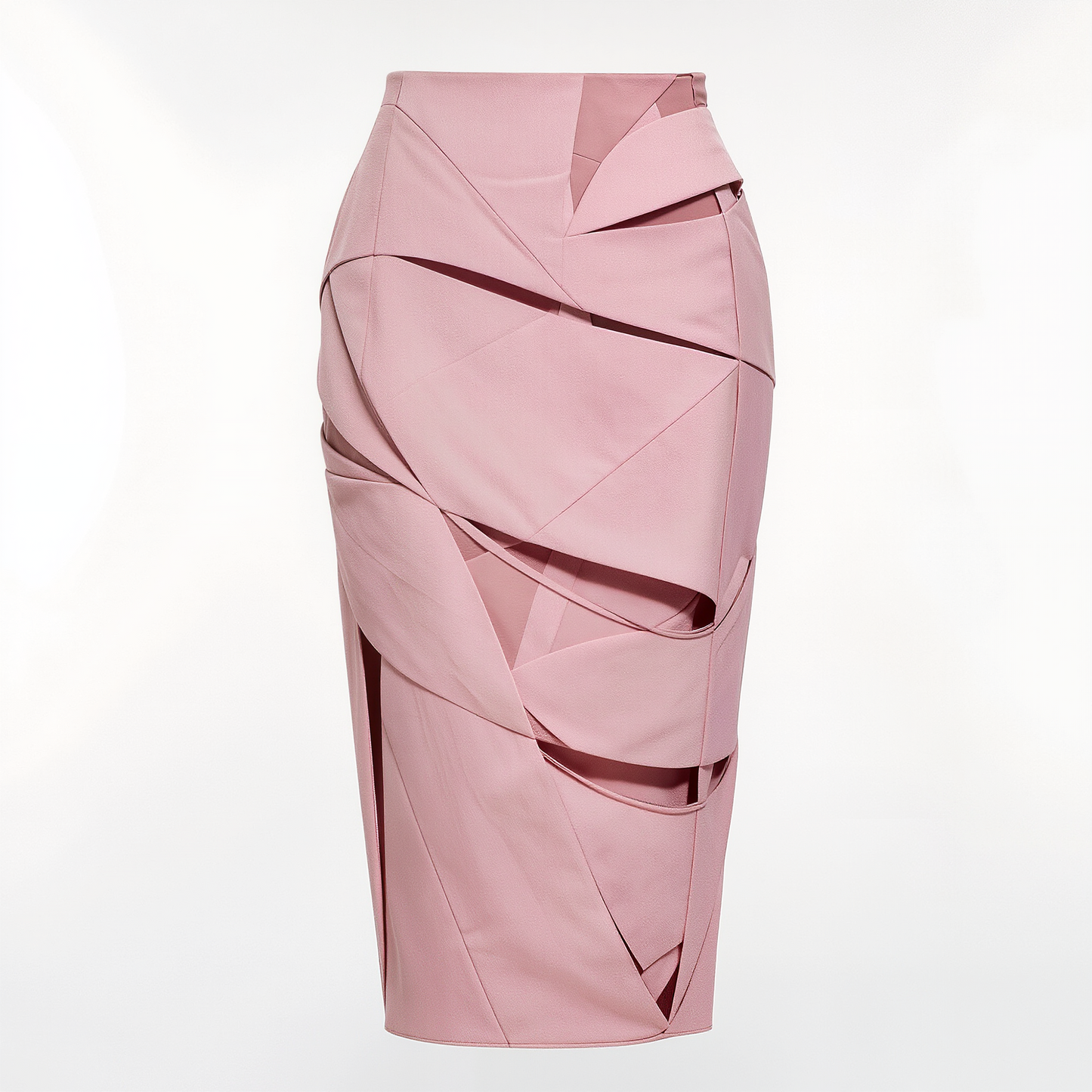 Lyra Geometric Cutout Midi Skirt