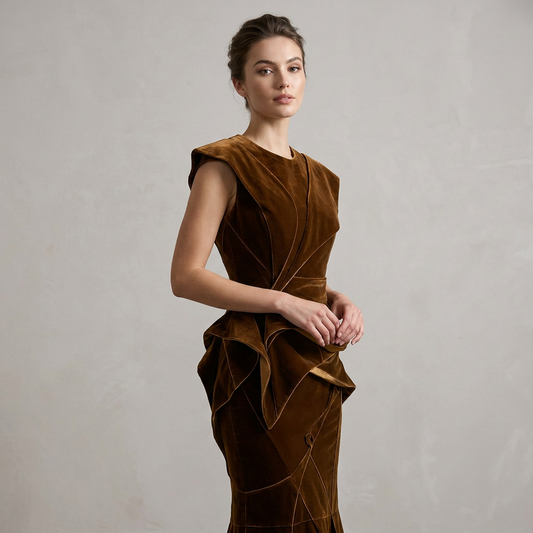 Aurelia Sculptural Velvet Gown