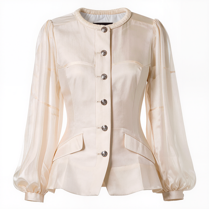 Genevieve Lustrous Peplum Jacket
