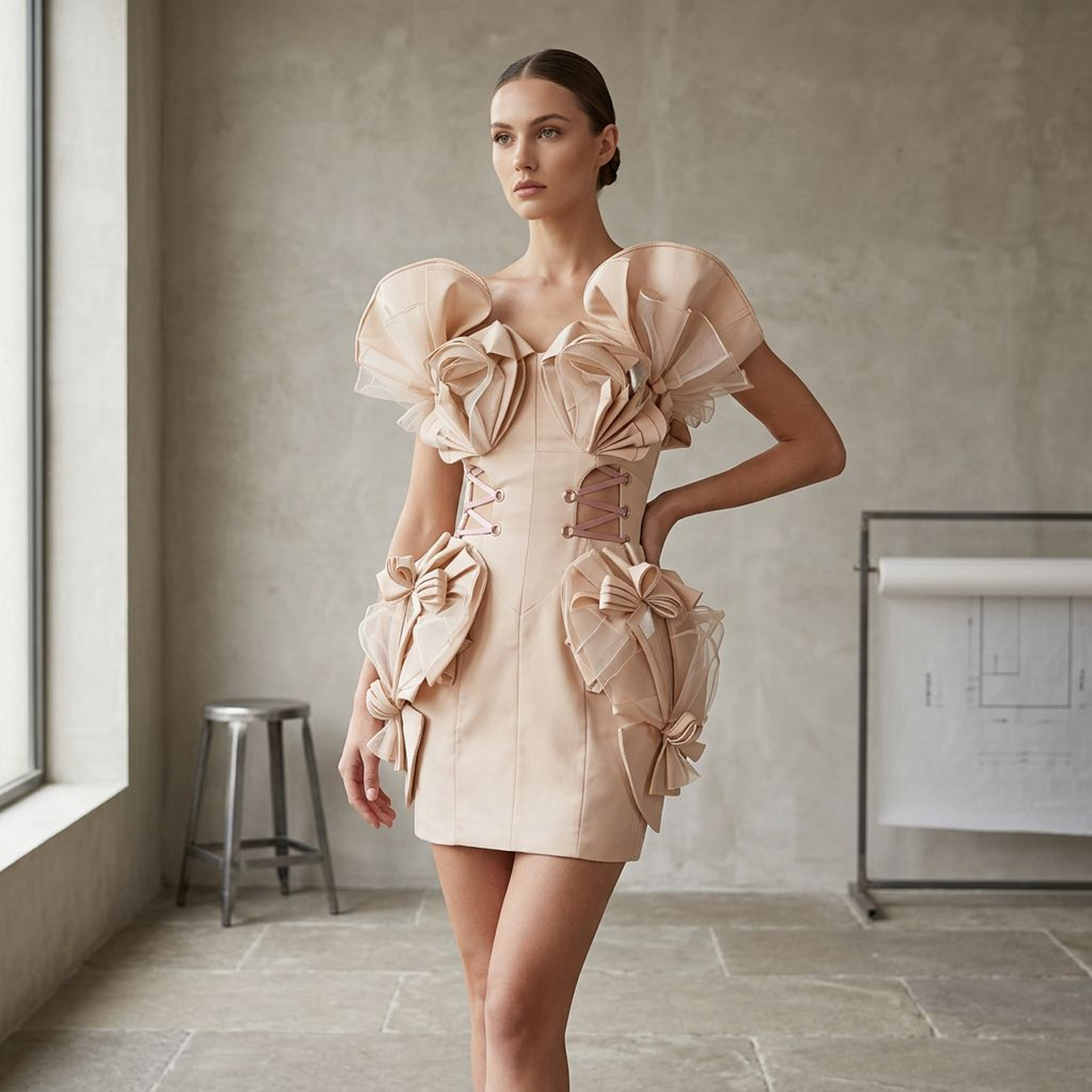 Aurelia Corset Bow Party Dress
