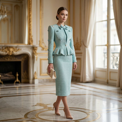 Celeste Architectural Bow Jacket