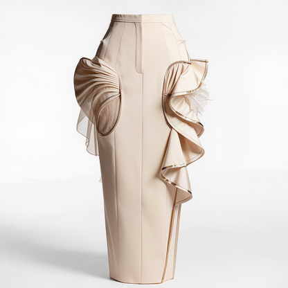 Isadora Sculptural Wing Midi Skirt