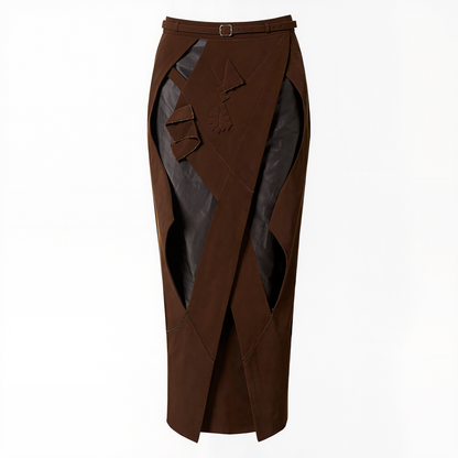 Vesper Architectural Shard Midi Skirt